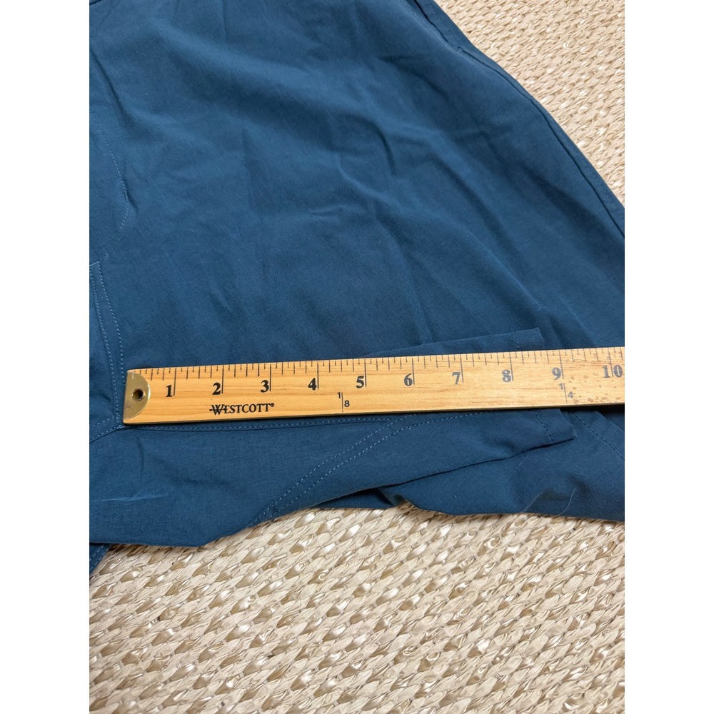 Johnnie-O Mens Performance Golf Shorts Teal Blue Size 38 Flat Front Stretch - Picture 4 of 6
